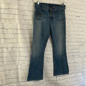 VINTAGE Y2K Abercrombie & Fitch Jeans Women Made in Hong Kong Button Fly SZ 6